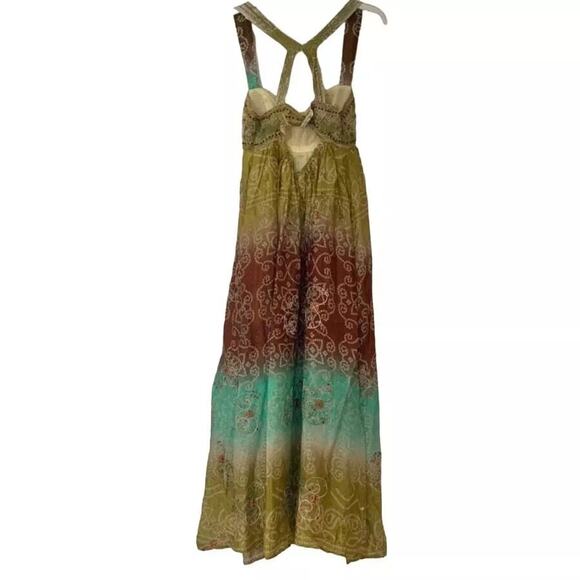 New Free People Into The Nights Maxi Dress $298 X-SMALL Forest Combo EMBROIDERED - Picture 8 of 8